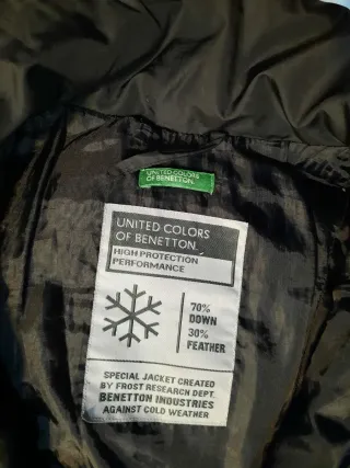 Piumino Benetton High Protection Nero Da Donna