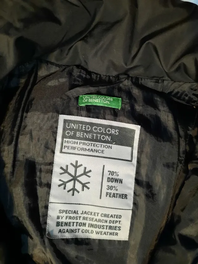 Piumino Benetton High Protection Nero Da Donna