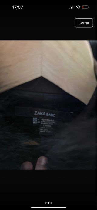 Plumífero Zara Marrón con Capucha