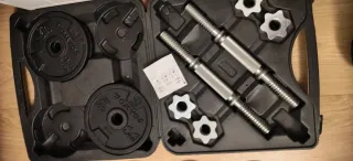 Valigetta con manubri regolabili e dischi