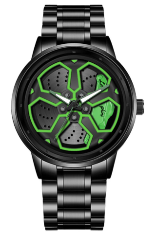Reloj Lamborghini Toro Gyro Verde Nuevo