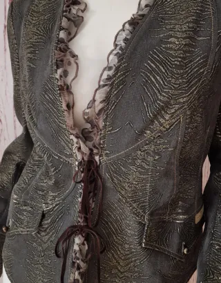 Chaqueta Pilar Nicolas Denim Oscuro Brillo