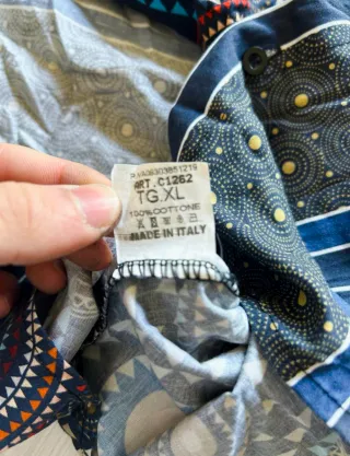 Camicia F&A Fantasia Blu/Multicolor Taglia XL