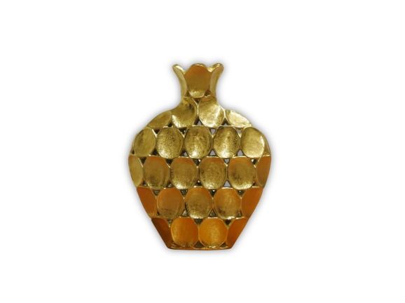 Portafiori in metallo dorato