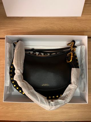 Bolso Isabel Marant Oskan Negro Piel Tachuelas