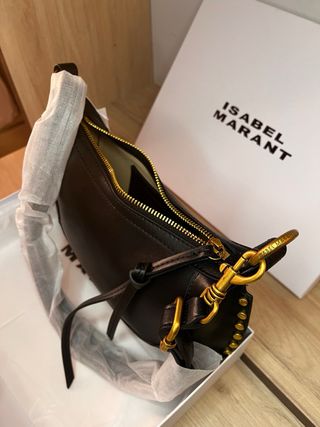 Bolso Isabel Marant Oskan Negro Piel Tachuelas