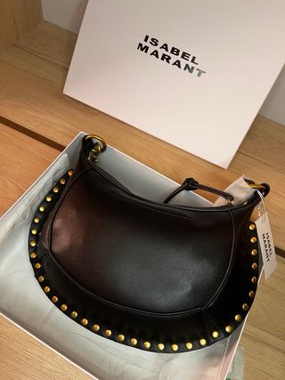 Bolso Isabel Marant Oskan Negro Piel Tachuelas