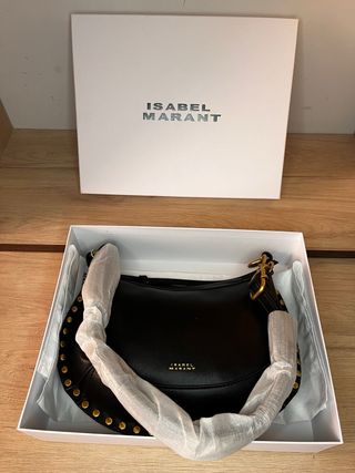 Bolso Isabel Marant Oskan Negro Piel Tachuelas