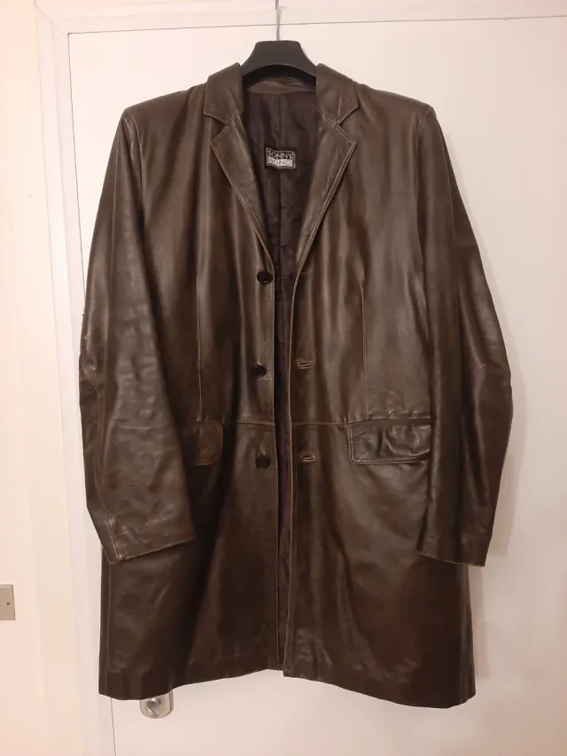 Cappotto uomo in vera pelle marrone - SONY BONO