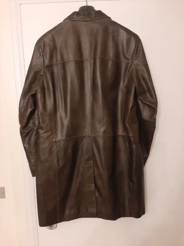 Cappotto uomo in vera pelle marrone - SONY BONO