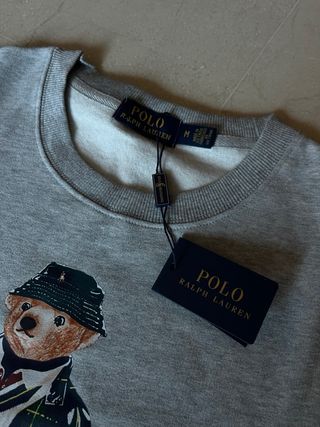Sudadera Polo Ralph Lauren Oso Gris