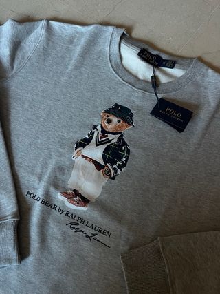Sudadera Polo Ralph Lauren Oso Gris