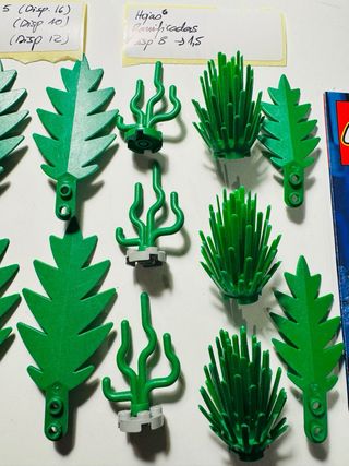Lego Piezas Verdes Plantas Cactus Hojas