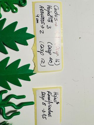 Lego Piezas Verdes Plantas Cactus Hojas