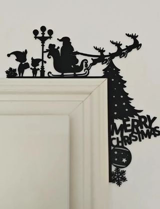 Decorazione angolare natalizia Babbo Natale