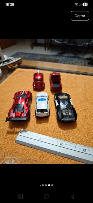 Lote 5 coches de juguete