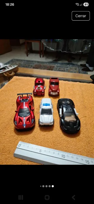 Lote 5 coches de juguete