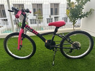 Bicicleta infantil rosa y negra 20 pulgadas