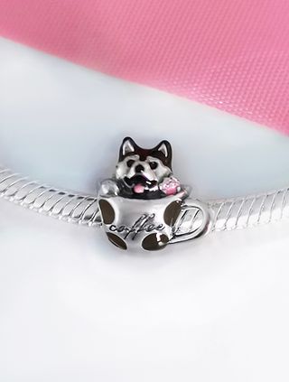CHARM PERRO HUSKY SHIBA PARA PULSERA PANDORA CAJA
