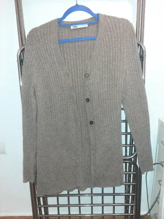 Chaqueta Zara punto marrón