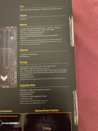 Placa Base Asus Tuf Gaming B650M-Plus Wifi NUEVA