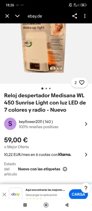 Medisana WL 450 Lichtwecker Wake-up light