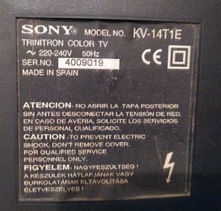 Televisor CRT Sony de 14 pulgadas