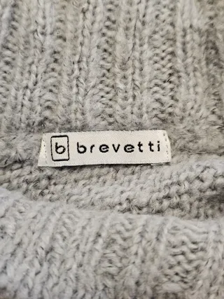 Poncho di lana grigio