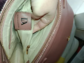 Bolso Don Algodón rosa y dorado