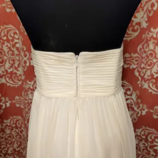 Vestido Ceremonia Civil T40 Blanco y Dorado