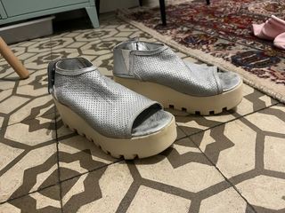 Sandalias Plataforma Plata