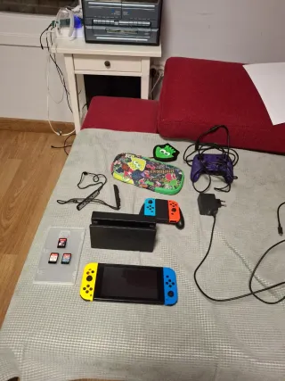 Nintendo Switch + 3 Juegos + Accesorios