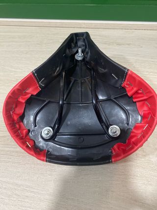 Sillín Bicicleta Spinning Negro/Rojo