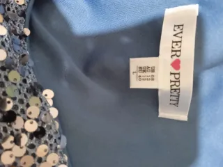 Vestido largo lentejuelas azul