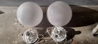 2 Lámparas Esfera Blancas
