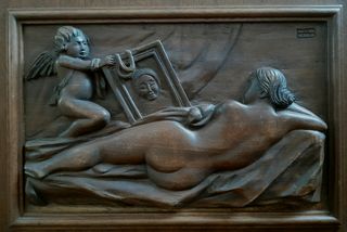 Talla madera Venus del Espejo de Velázquez 1963