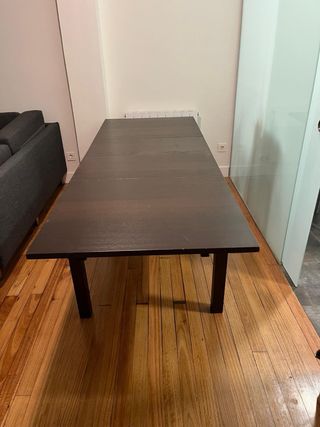 Mesa de comedor extensible de madera