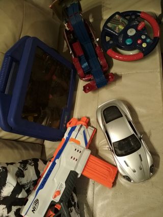 Lote Juguetes Niños: Coche, Arma, Volante