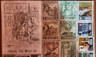 Francobolli vintage di MALTA n°30 pezzi