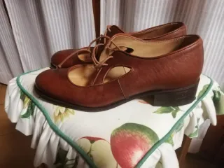 Scarpe M.i.T. Mary Jane Marroni Tg 40 vero cuoio