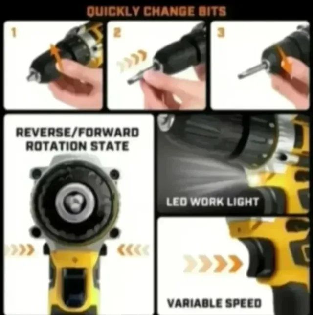 Trapano Avvitatore Senza Fili con Accessori