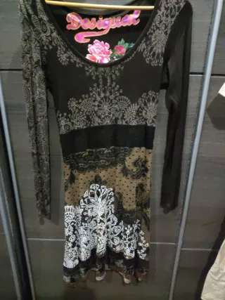 2 Vestidos sin estrenar beige y marrones con negro