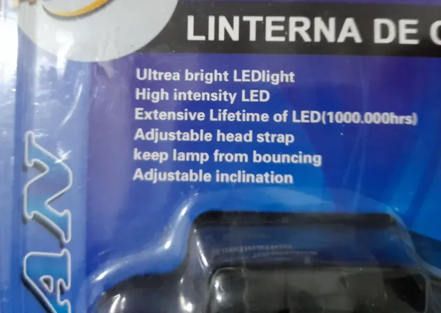 Lampada da testa a 12 LED. Nuova, mai aperta.