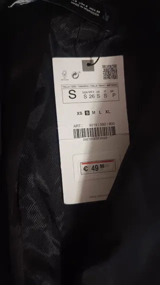 Americana Blazer Hombre Talla S Negra