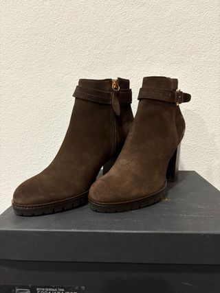 Botines piel Massimo Dutti marrones