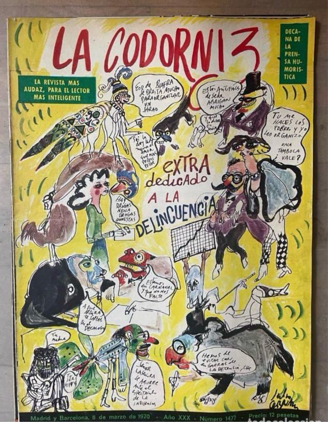 LA CODORNIZ AÑO 1970-REVISTA HUMOR GRÁFICO-SUELTA