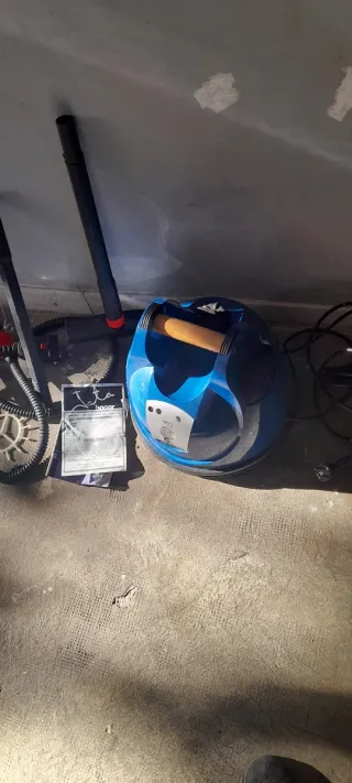 Conjunto caldera vapor limpieza