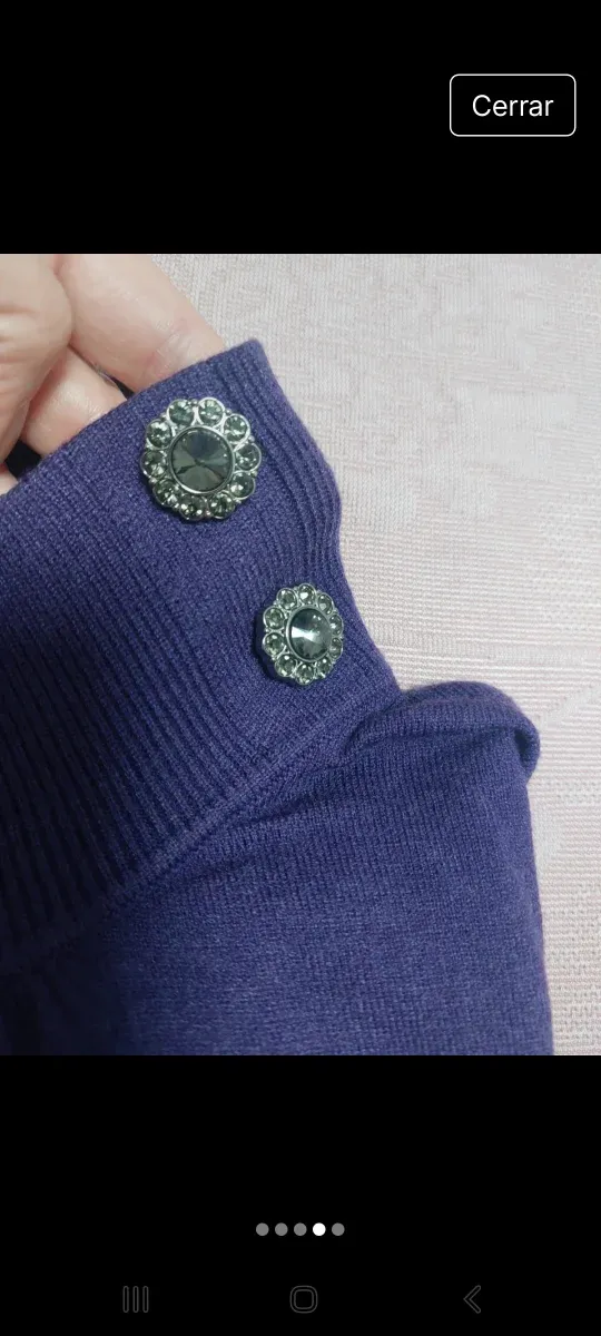 Jersey cuello alto morado