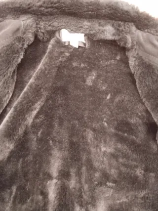 Cazadora ante negra piel auténtica.