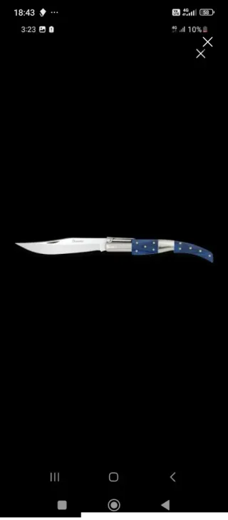 Árabe Carraca Mango Azul